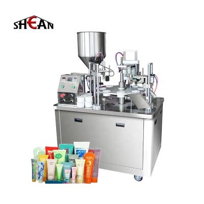 China Food Semi automatic cosmetic cream toothpaste Plastic soft tube filling and sealing machine for sale