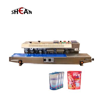 China Food Semi Automatic Inflatable Nitrogen Bag Sealing Machine for sale