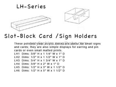 China Clear Acrylic Block Slit Block Acrylic Block, Acrylic Block Sign Holder for sale