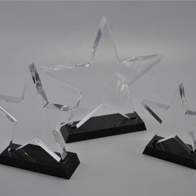 China Europe Glass/Wholesale Crystal Acrylic Star Trophy /acrylic award star trophy for sale