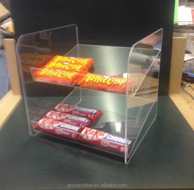 China Clear acrylic chocolate display stand, perspex sweet chocolate stand display for sale