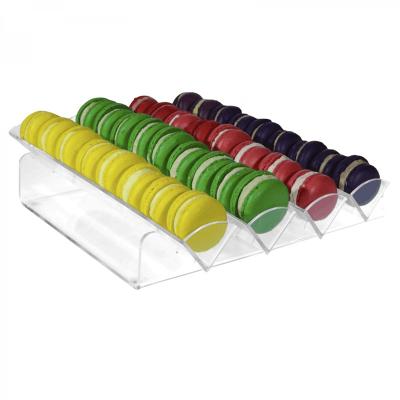 China Acrylic Clear Acrylic Shop Cookie Snacks Display Rack Macaroon Display for sale