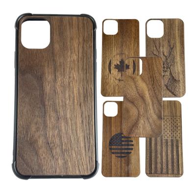 China Wholesale Custom Inclusive tpu protector mobile cover wood carving shockproof wooden case solid wood shockproof for Iphone 13 pro for sale