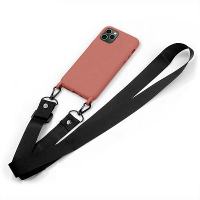 China Ultra Thin Unique Style Recycle Material Necklace Cross - Body Biodegradable Cell Phone Case For iPhone 11 for sale