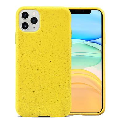 China 2021 Unique Wheat Style Ultra Thin Plastic Straws Smart Cell Biodegradable Phone Case For iPhone 11 12 Pro Max for sale