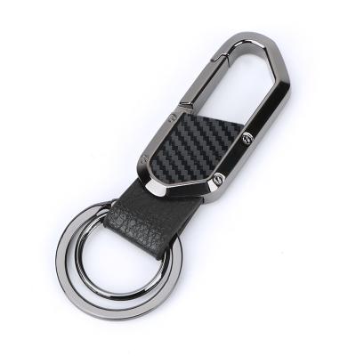 China Handmade Souvenir Metal Keychain Holder Carving Engraved Logo Custom Car Key Chain Blank Black Key Chain for sale