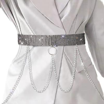 China Crystal Bracelet Ladies Belt High Quality Chain Temperament Ladies Belt Ladies Convenient Handsome Off The Street Belt for sale