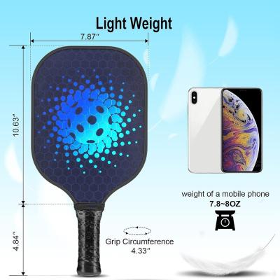 China Durable 2023 New Model Friction Surface Carbon USAPA Elongated Handle Friction Skin Pickleball Paddle for sale