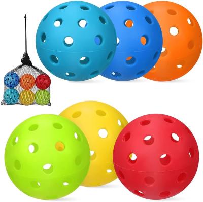 China Outdoor fitness wholesale official high-quality custom logo indoor 26 outdoor 40 holes  standard approved pickle pickleball balls for sale