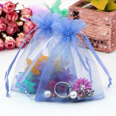 China Recyclable Colorful Pockets For Wedding With Logo Drawstring Organza Pouch Jewelry Pouch Custom Organza Bag Organza Gift Bag Wholesale for sale