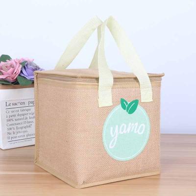 China China Waterproof Insulated Thermal Bag With Soft Handle Canvas Paper Cooler Bag Custom Logo Thermal Packaging Bag Insulated Cooler Bags for sale