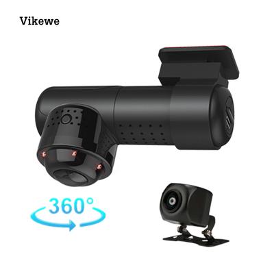 China English-Russian Control HD 2160P WiFi IR 96660 360 Wide Angle Dashcam Dual G-sensor English-Russian Car DVR Black Box Voice Infrared Light Lens Novatek for sale