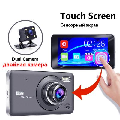 China 4.0 Inch IPS Touch Screen Front And Rear Dash Cam Full HD 1080P Dual Version Car Camera for sale