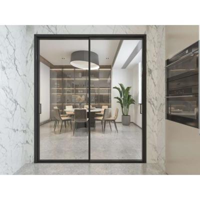 China New modern design aluminum doors china modern slim aluminum framesliding front store entrance for sale