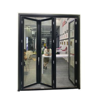 China Bi Folding Door Modern Exterior Folding Glass Door Foldin for sale