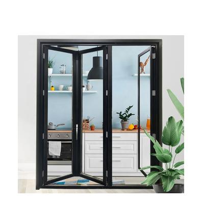 China fire protection modern design aluminum european garage patio automatic electric industrial cheap folding exterior automatic sliding door for sale