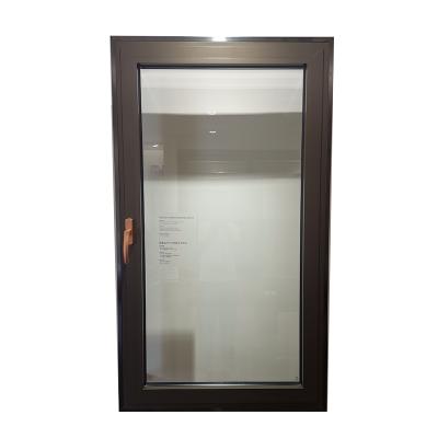 China Aluminum Screen Windows Casement Brown Wooden Window Folding Triple Glazed Windows for sale