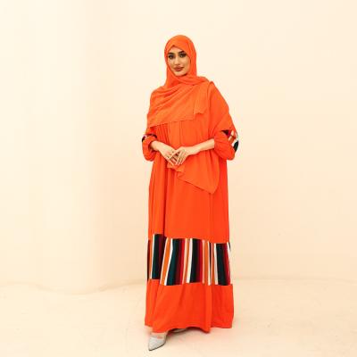 China New Fashion Women's Islamic Ethnic Clothing Comfortable Modest Dress Long Sleeve Muslim Abaya Cotton Polyester Casual for sale