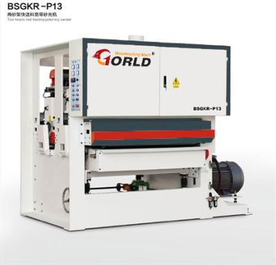 China BSGKR-R13 Two Heads Fast Speed Feeding Plywood Veneer Finishing Polishing Sanding Machinery for sale