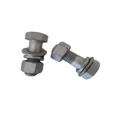 China Lathe Hot Dip Galvanized Steel Galvanized Price Hex Bolts And Nuts for sale