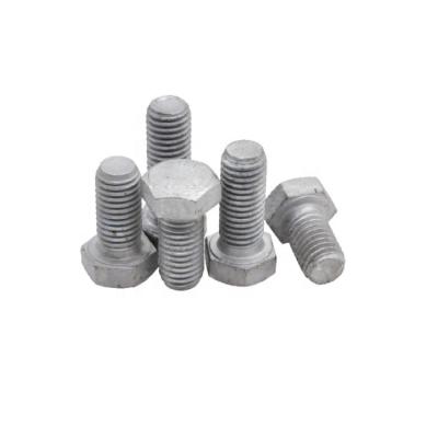 China Steel Bolts 8.8 High Tensile Hexagon Bolts Heavy Duty Structure DIN960 for sale