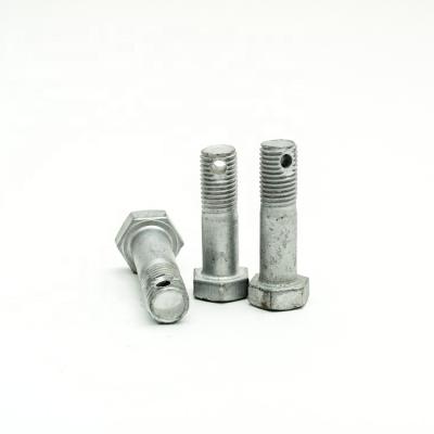 China Stainless Steel GB31 Carbon Steel Bolt Hex Tail Hole Hex Bolt M6M8M10M16 With Hole To Open R Flange Pin for sale