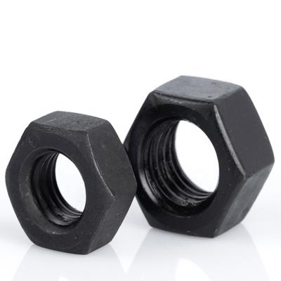 China High Impact Resistance HDG Carbon Steel Hex Nuts Strong Medium High Temperature Lock Nuts ASTM Hex Nuts for sale