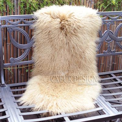 China CX-D-24Q Fashion Home Non-slip Comfortable European Fur Rugs Real Mongolian Lamb Fur Blankets Blanket for sale