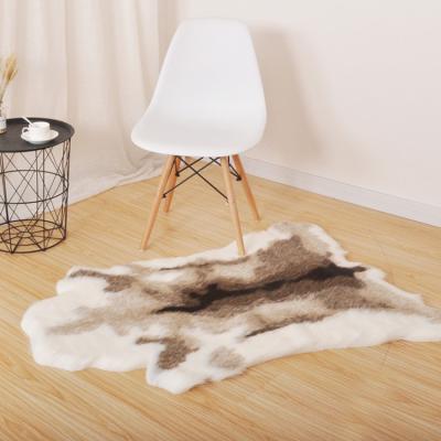 China Living Room CX-D-F-27 Artificial Fur Blankets Faux Fur Furry Decorative Fluffy Fabric Cowhide Carpets for sale