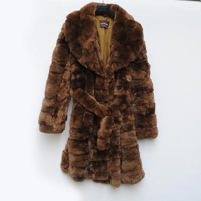 China CX-G-A-278B Rex Rabbit Fur Fashion Women Winter Fur Jacket Breathable Fur Coat for sale