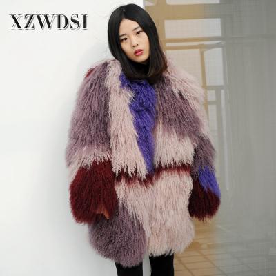 China CX-G-A-90B Korean Breathable Lamb Fur Women Coat Latest Coat Designs For Women for sale