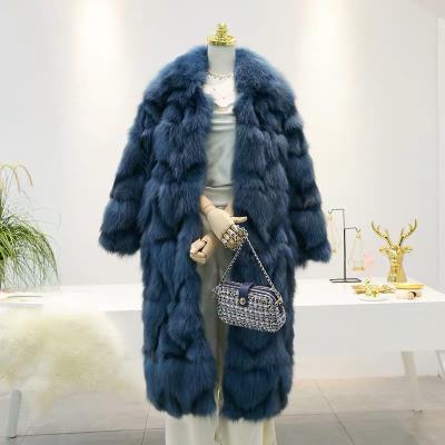 China Long Style CX-G-A-26 Fox Fur Clothes Jackets Breathable Real Fur Coat Woman Outerwear For Winter for sale