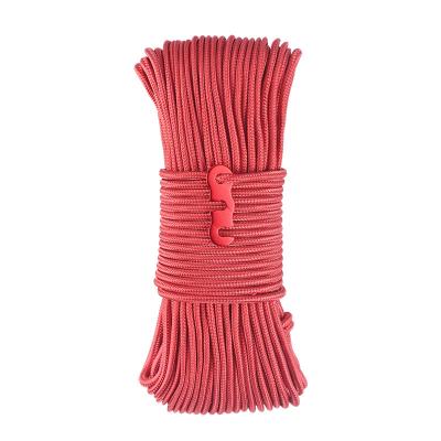 China Red Thickened Fixed Pole Pull Line Outdoor Windproof Tent Awning 4mm Clothesline Tent Adjustment Tent Wind Rope for sale