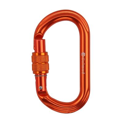 China Outdoor Customizable Aerial Aluminum Shape Carabiner Climbing Hard Stainless 7075 25kn O for sale