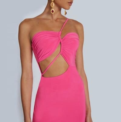 China 2023 Anti-Static New Fashion Economics Cocktail Cut Seksi Strappy For Party Woman's Stretch Dress Extra Cup Size Dresses for sale