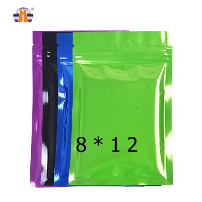 China 8x12cm Moisture Proof In Zip Lock Side Zip Lock Food Seal Food Pouch Aluminum Foil Flat Bags Multicolor Plastic Packaging Zipper Running 3 Three for sale