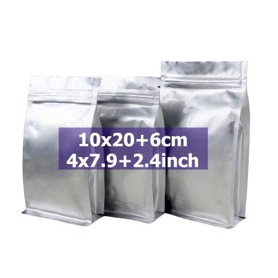 China Moisture Proof In Dry Bags By Running 10X20cm Food Packaging Aluminum Foil Ziplock Flat Bottom For Snacks Seeds Spices Plastic Zipper Bags for sale