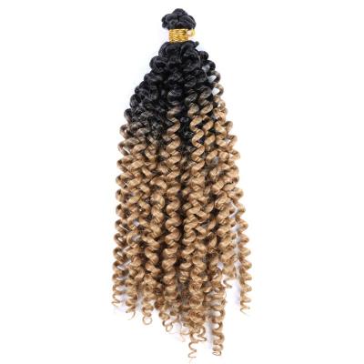 China Passion 16Inch STRAIGHT CURLY Twist Water Wave Crochet Hair Extension Synthetic Pre-looped Fluffy Curly Crochet Hair Braids For Passion for sale