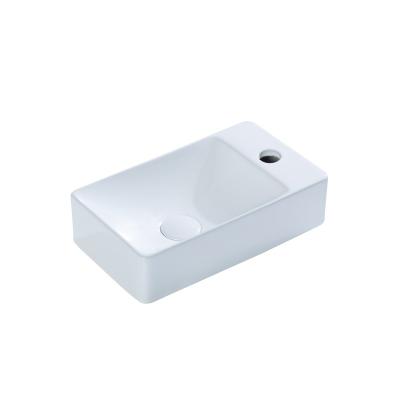 China Modern Manufacturers direct white wall hung art basin easy clean ceramic hotel bathroom sinks for sale