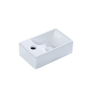 China Modern Modern Design Wall Hung Basin Bathroom Glossy White Small Size Art Basin Bathroom Sink for sale