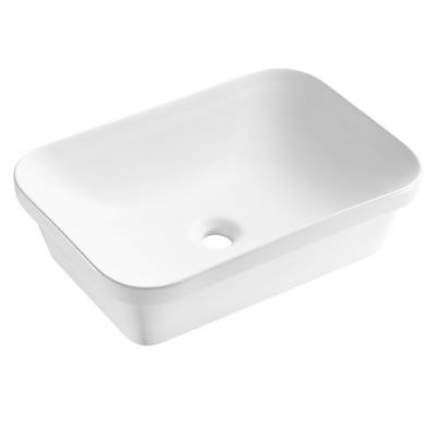 China Modern YUSHI modern custom design sinks wash basin rectangular bathroom hand wash ceramic sink for sale