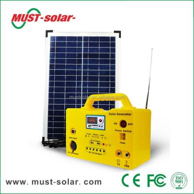 China 20w Solar Home Kits Mini Lighting Solar Home Kits Portable Solar Power System For Home for sale