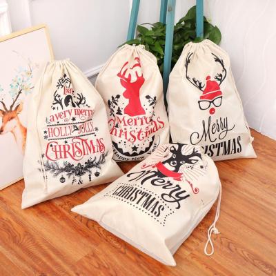 China PUNCH Jute Christmas Jute FREE SHIPPING Burlap Bags Large Reusable Candy Presents Jute Gift Bags With Drawstring For Christmas Favors for sale