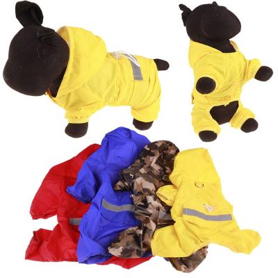 China Best Puppy Raincoat 4 Colors XS-5XL Size Hooded Reflective Breathable Windproof Reflective Raincoat For Outdoor for sale