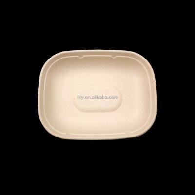 China Bagasse Pulp Biodegradable Sugar Cane Bagasse Bamboo Fiber Bowl Take Out Lunch Box Food Disposable Pulp Bowl Compostable Container for sale