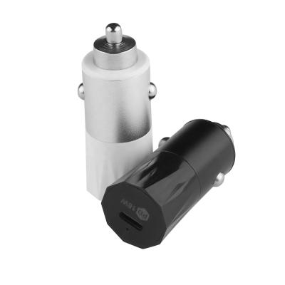 China Mobile Phone Types Single Type C PD 18W Fast Car Charger for sale