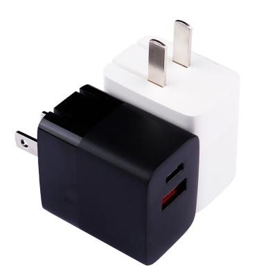 China 2021 High Speed ​​Single USB C Wall Charger PD 20W Power Supply Fast Left Charger For Smart Phone for sale