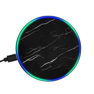 China Mobile Phone Charger 10W Wireless Marble Stone Qi Desktop Fast Charging Wireless Charger For Huawei for sale