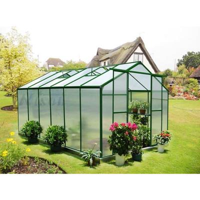 China Easily Assembled Metal Polycarbonate Aluminum Sheet Small Garden Greenhouse for sale