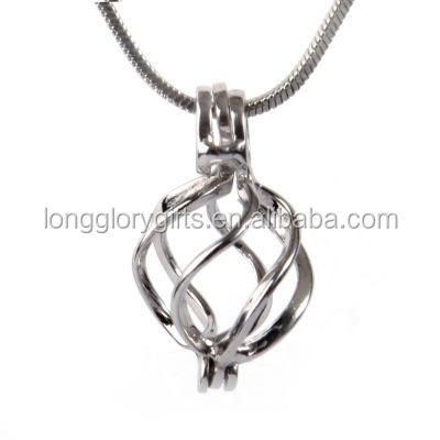 China Ornate Twist Bead Love Wish Twist Pearl Bead Cage Pendant Cage For Love Wish Bead Gift Set for sale